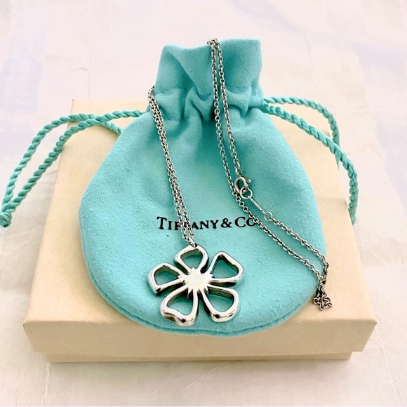 Tiffany & Co Hibiscus Sterling Silver Pendant Necklace - Picture 3 of 8